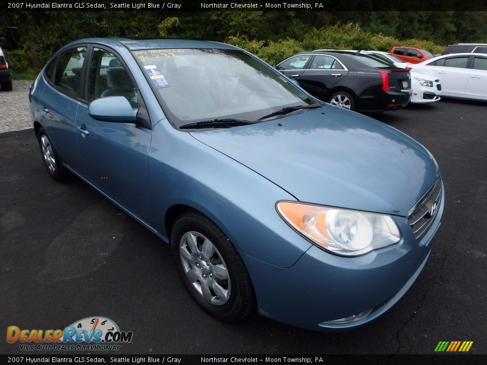 2007 Hyundai Elantra GLS Sedan Seattle Light Blue / Gray Photo #5