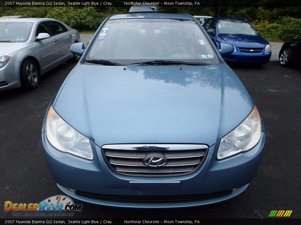 2007 Hyundai Elantra GLS Sedan Seattle Light Blue / Gray Photo #6