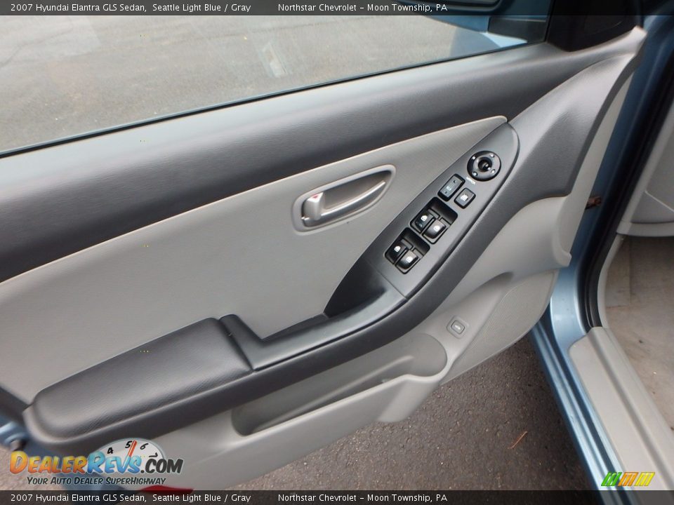 2007 Hyundai Elantra GLS Sedan Seattle Light Blue / Gray Photo #11