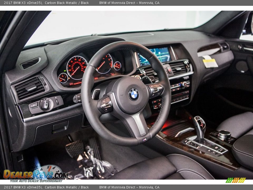 2017 BMW X3 xDrive35i Carbon Black Metallic / Black Photo #6