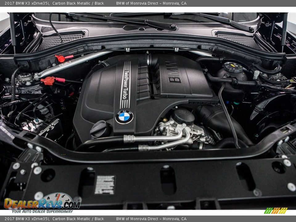 2017 BMW X3 xDrive35i Carbon Black Metallic / Black Photo #7