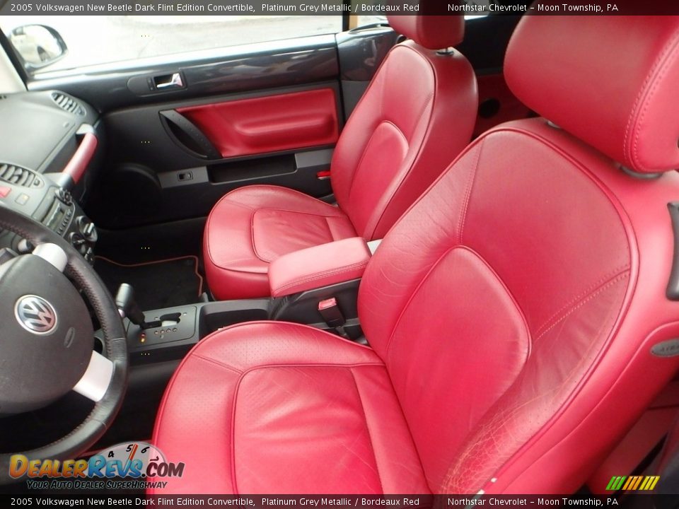 2005 Volkswagen New Beetle Dark Flint Edition Convertible Platinum Grey Metallic / Bordeaux Red Photo #8