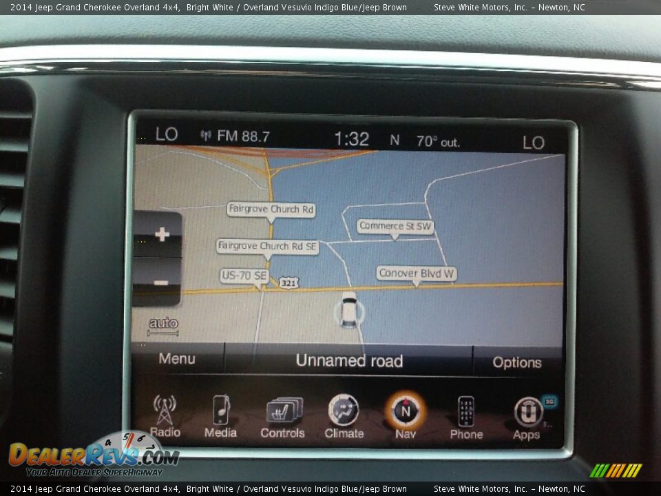 2014 Jeep Grand Cherokee Overland 4x4 Bright White / Overland Vesuvio Indigo Blue/Jeep Brown Photo #17