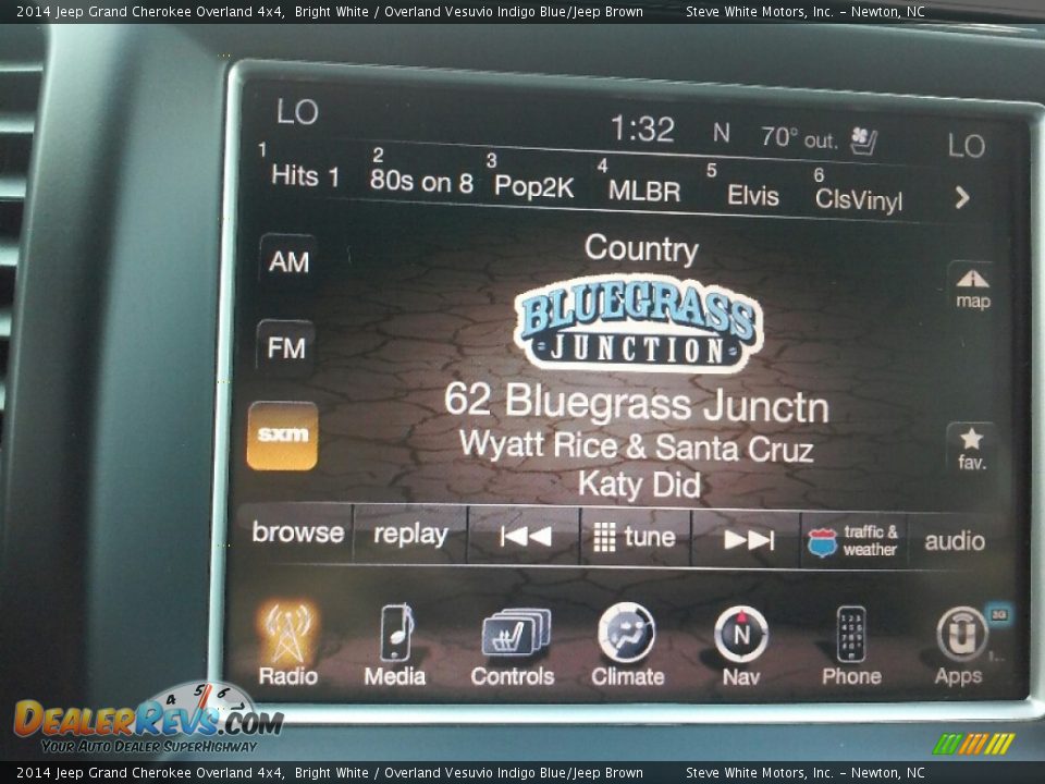 2014 Jeep Grand Cherokee Overland 4x4 Bright White / Overland Vesuvio Indigo Blue/Jeep Brown Photo #20