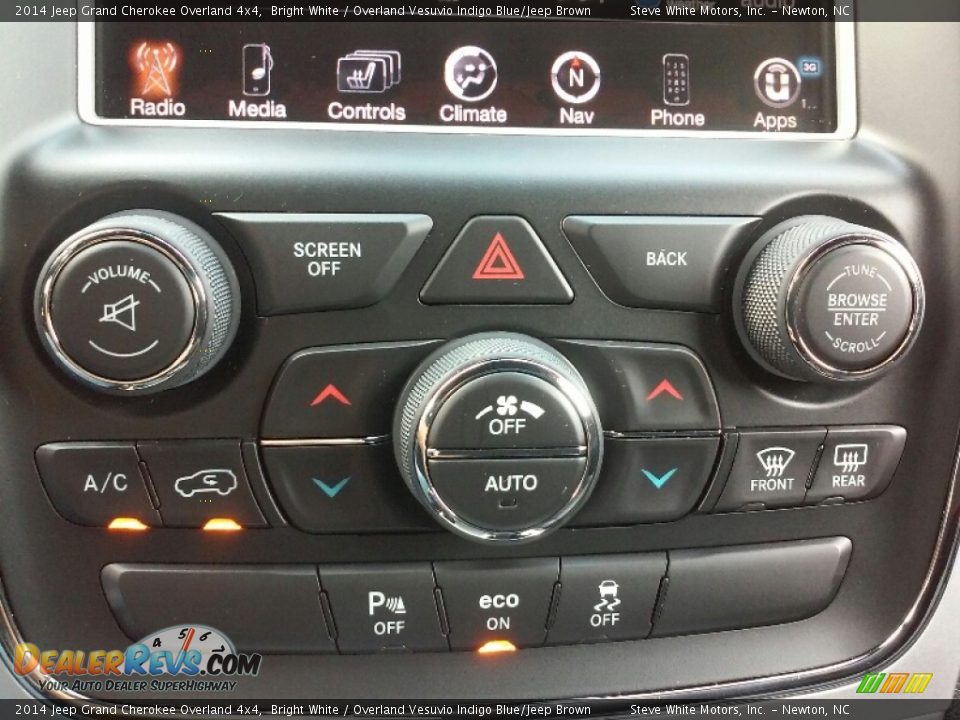 2014 Jeep Grand Cherokee Overland 4x4 Bright White / Overland Vesuvio Indigo Blue/Jeep Brown Photo #21