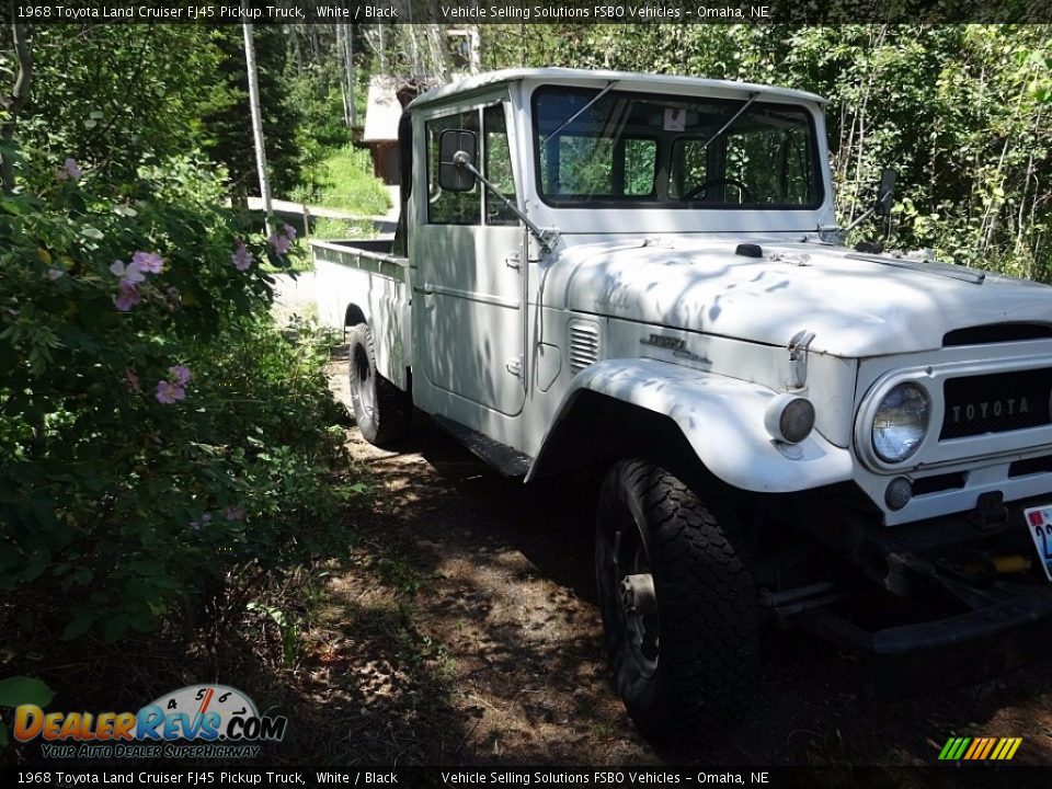 White 1968 Toyota Land Cruiser FJ45 Pickup Truck Photo #2