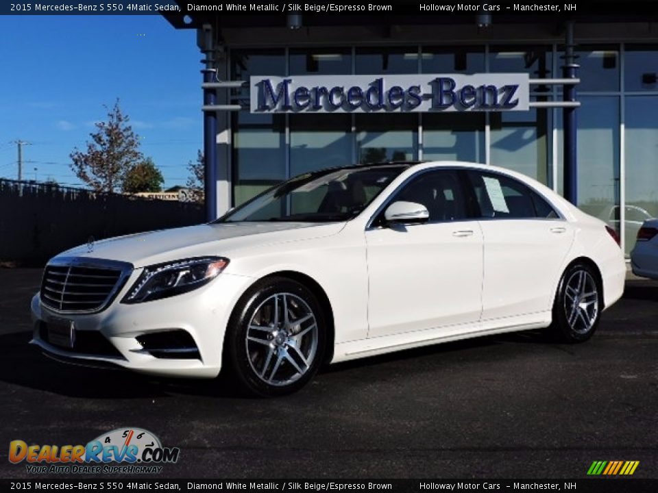 2015 Mercedes-Benz S 550 4Matic Sedan Diamond White Metallic / Silk Beige/Espresso Brown Photo #1