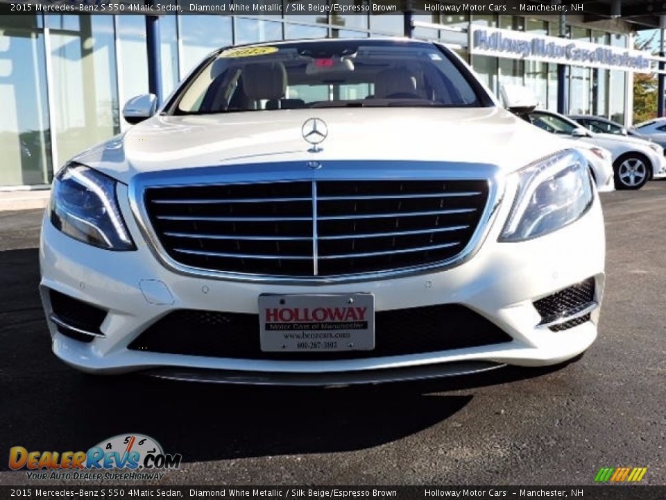 2015 Mercedes-Benz S 550 4Matic Sedan Diamond White Metallic / Silk Beige/Espresso Brown Photo #2