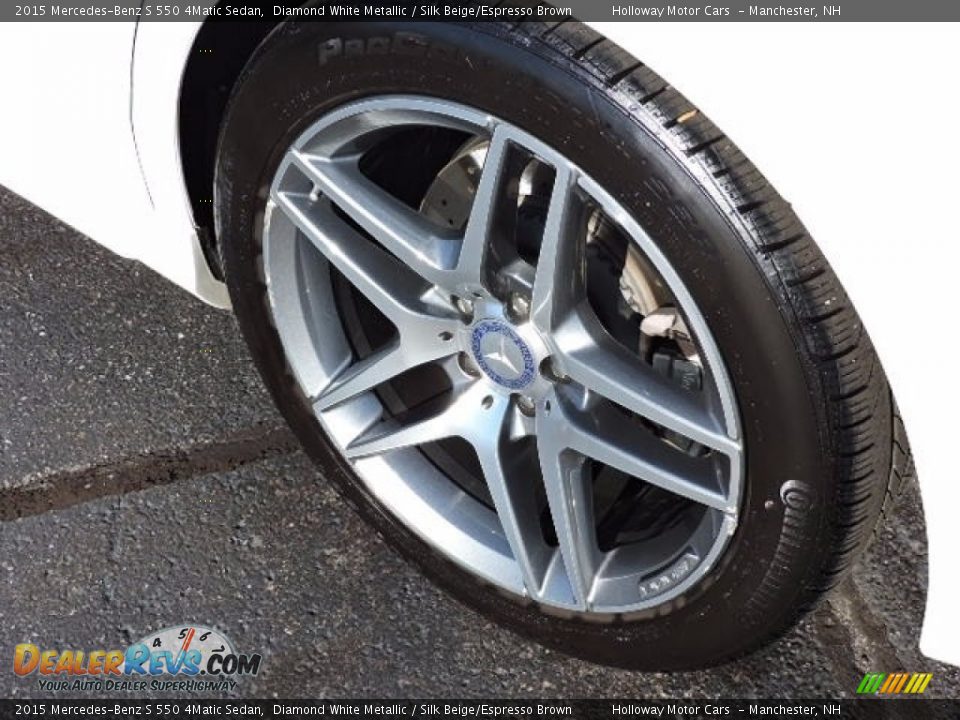 2015 Mercedes-Benz S 550 4Matic Sedan Diamond White Metallic / Silk Beige/Espresso Brown Photo #5