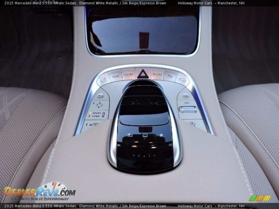2015 Mercedes-Benz S 550 4Matic Sedan Diamond White Metallic / Silk Beige/Espresso Brown Photo #7