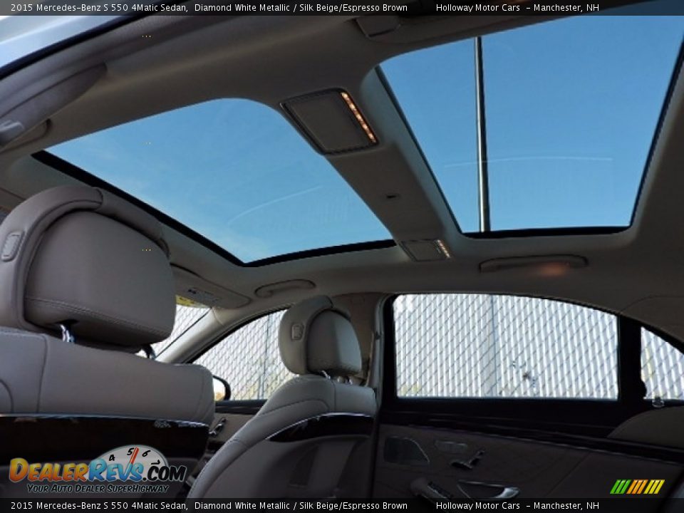 2015 Mercedes-Benz S 550 4Matic Sedan Diamond White Metallic / Silk Beige/Espresso Brown Photo #11