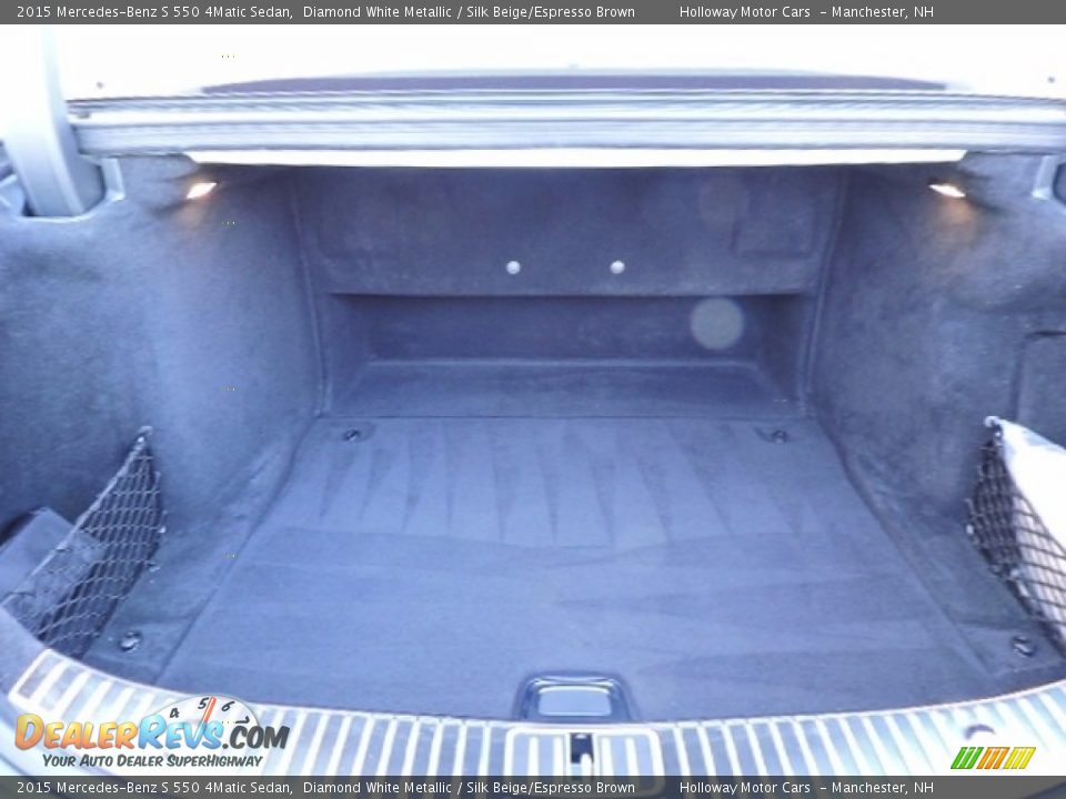 2015 Mercedes-Benz S 550 4Matic Sedan Diamond White Metallic / Silk Beige/Espresso Brown Photo #14