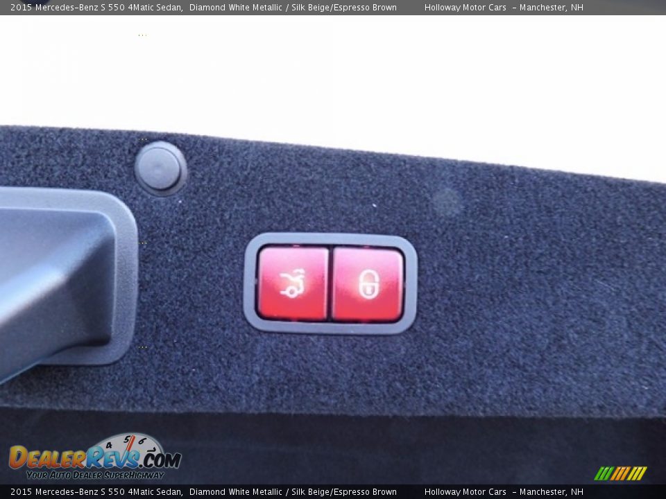 2015 Mercedes-Benz S 550 4Matic Sedan Diamond White Metallic / Silk Beige/Espresso Brown Photo #15