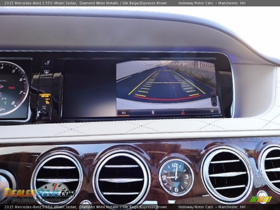 2015 Mercedes-Benz S 550 4Matic Sedan Diamond White Metallic / Silk Beige/Espresso Brown Photo #20