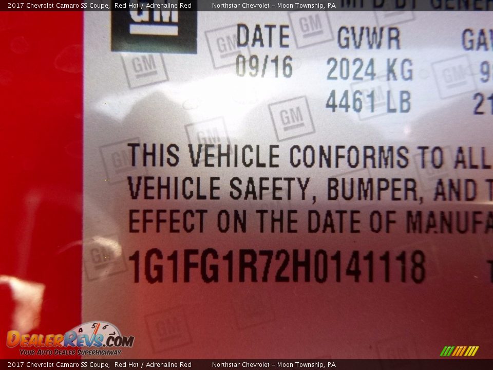 2017 Chevrolet Camaro SS Coupe Red Hot / Adrenaline Red Photo #14