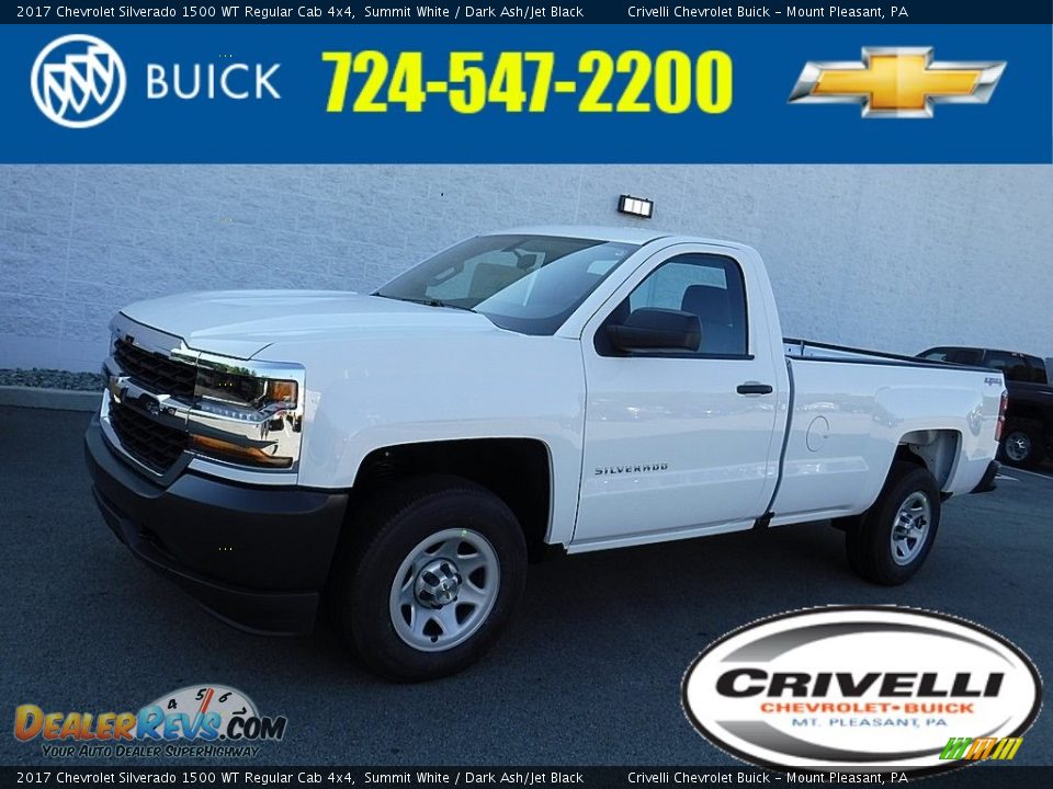 2017 Chevrolet Silverado 1500 WT Regular Cab 4x4 Summit White / Dark Ash/Jet Black Photo #1