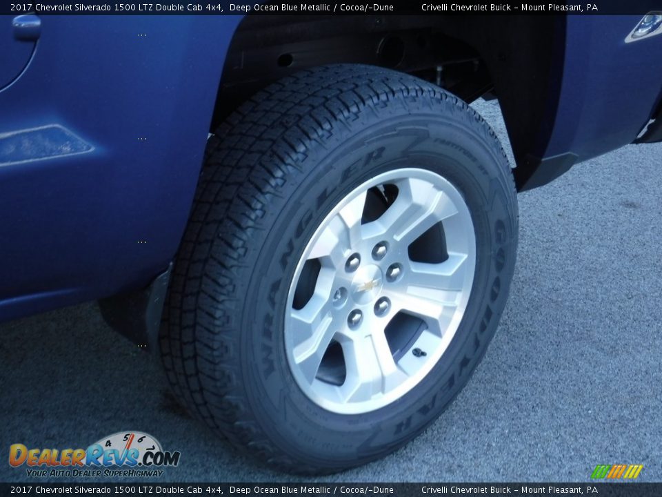 2017 Chevrolet Silverado 1500 LTZ Double Cab 4x4 Deep Ocean Blue Metallic / Cocoa/­Dune Photo #3