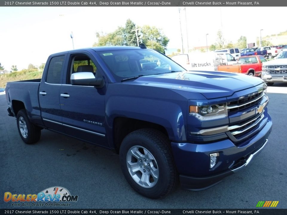2017 Chevrolet Silverado 1500 LTZ Double Cab 4x4 Deep Ocean Blue Metallic / Cocoa/­Dune Photo #6