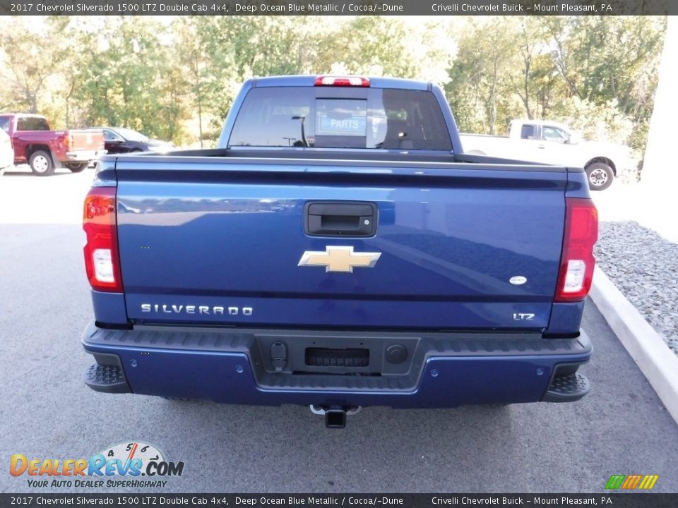 2017 Chevrolet Silverado 1500 LTZ Double Cab 4x4 Deep Ocean Blue Metallic / Cocoa/­Dune Photo #7