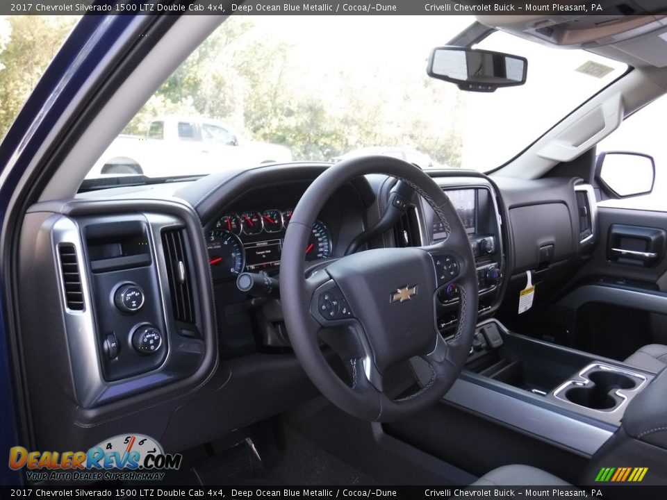 2017 Chevrolet Silverado 1500 LTZ Double Cab 4x4 Deep Ocean Blue Metallic / Cocoa/­Dune Photo #10