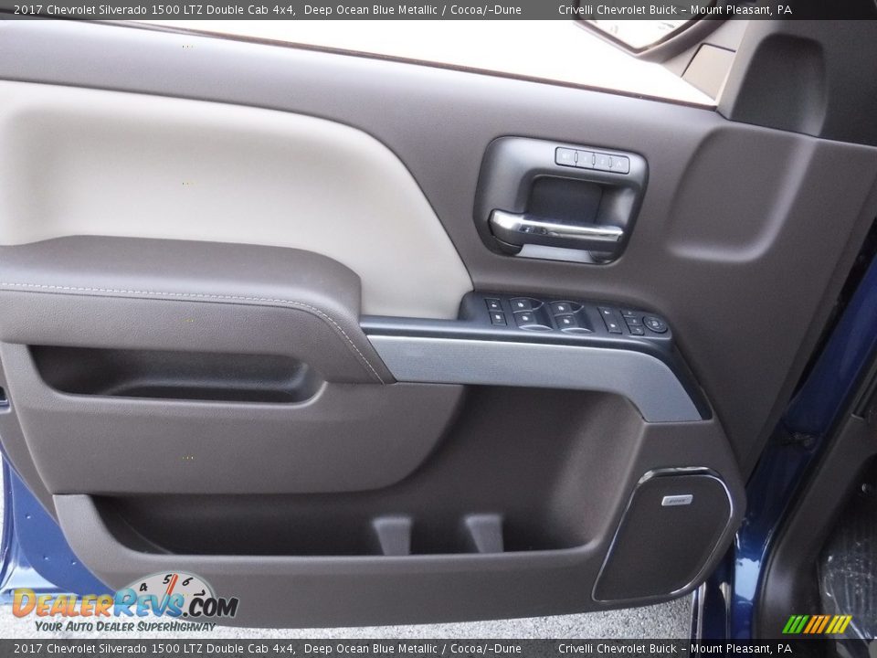 2017 Chevrolet Silverado 1500 LTZ Double Cab 4x4 Deep Ocean Blue Metallic / Cocoa/­Dune Photo #12