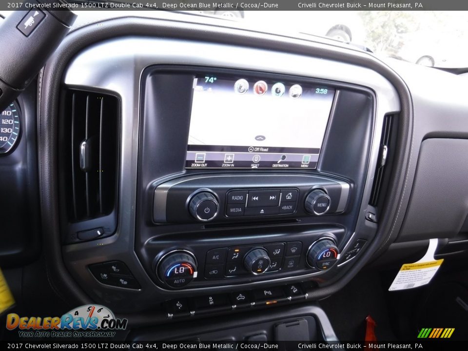 2017 Chevrolet Silverado 1500 LTZ Double Cab 4x4 Deep Ocean Blue Metallic / Cocoa/­Dune Photo #17