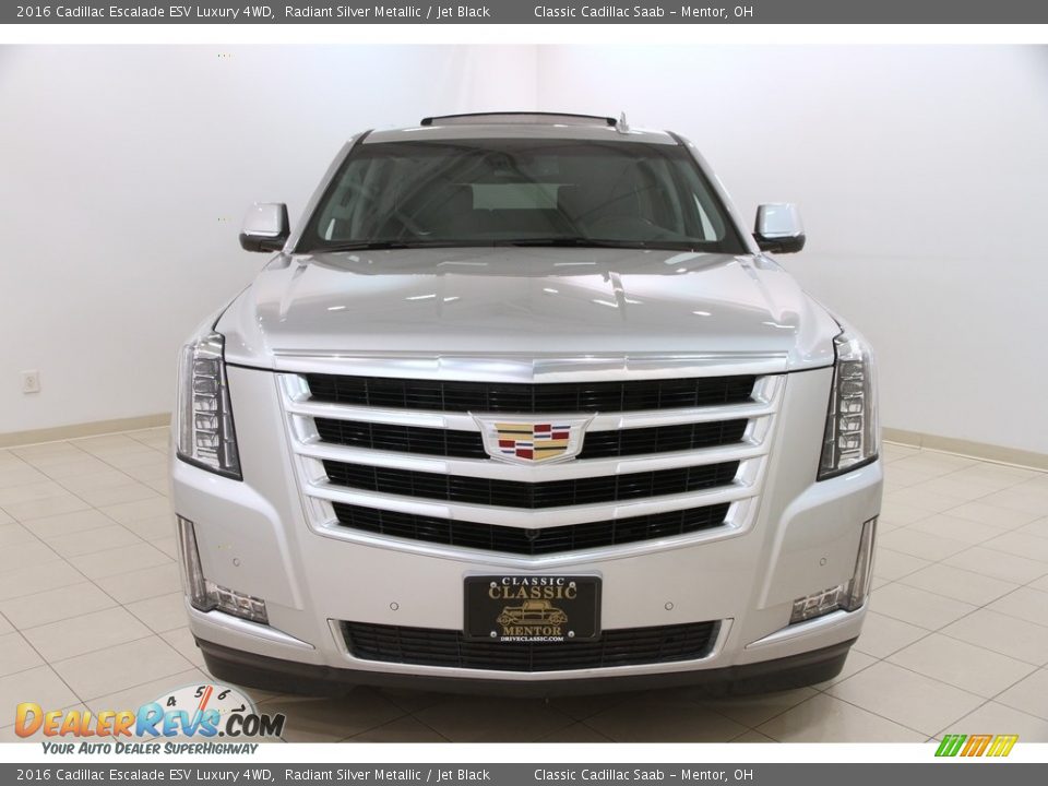 2016 Cadillac Escalade ESV Luxury 4WD Radiant Silver Metallic / Jet Black Photo #2