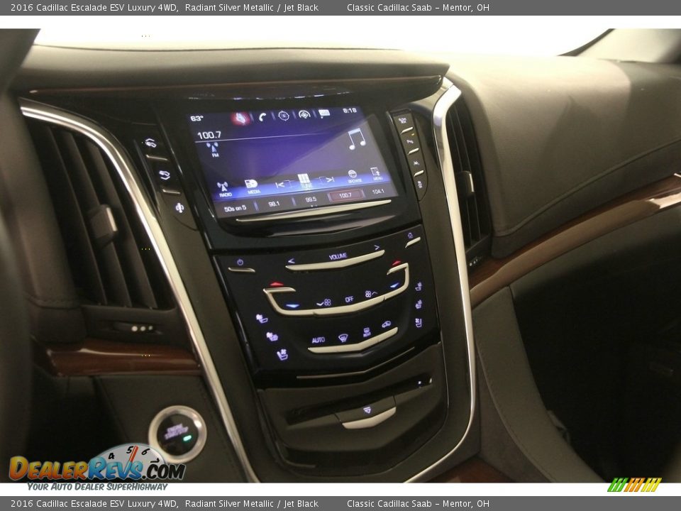 2016 Cadillac Escalade ESV Luxury 4WD Radiant Silver Metallic / Jet Black Photo #8