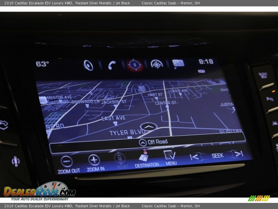 2016 Cadillac Escalade ESV Luxury 4WD Radiant Silver Metallic / Jet Black Photo #10