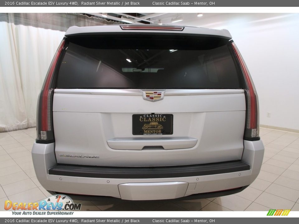 2016 Cadillac Escalade ESV Luxury 4WD Radiant Silver Metallic / Jet Black Photo #17