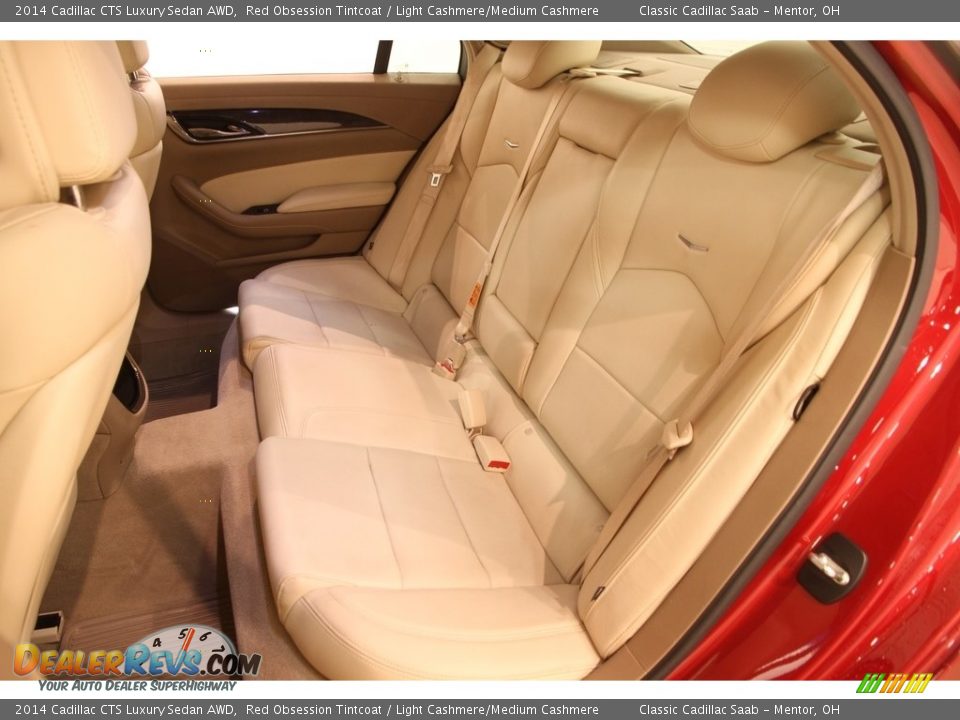 2014 Cadillac CTS Luxury Sedan AWD Red Obsession Tintcoat / Light Cashmere/Medium Cashmere Photo #14