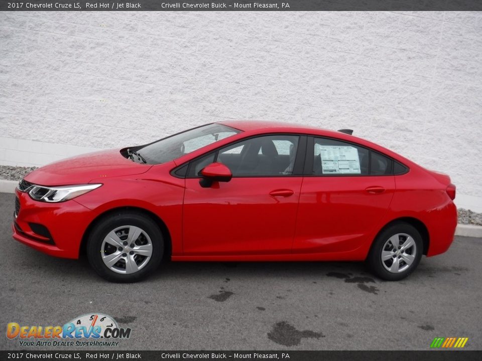 2017 Chevrolet Cruze LS Red Hot / Jet Black Photo #2