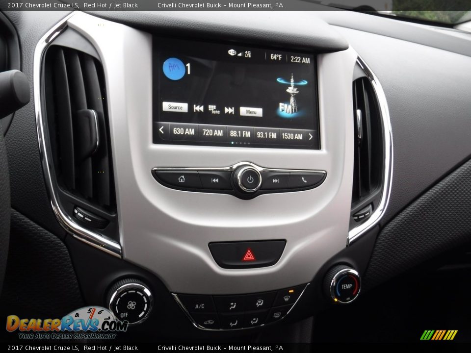 2017 Chevrolet Cruze LS Red Hot / Jet Black Photo #12