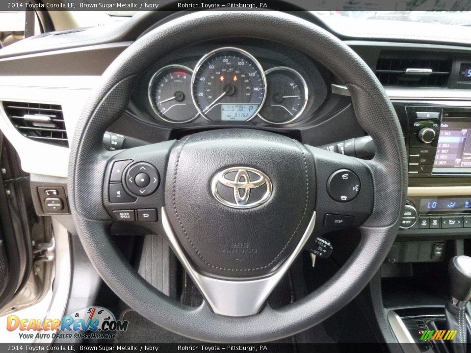 2014 Toyota Corolla LE Brown Sugar Metallic / Ivory Photo #18