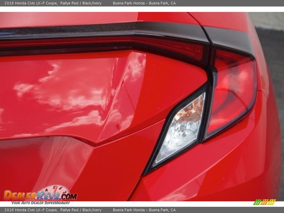 2016 Honda Civic LX-P Coupe Rallye Red / Black/Ivory Photo #4