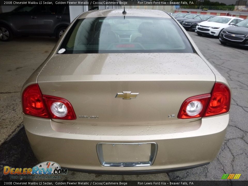 2008 Chevrolet Malibu LS Sedan Golden Pewter Metallic / Cocoa/Cashmere Beige Photo #4