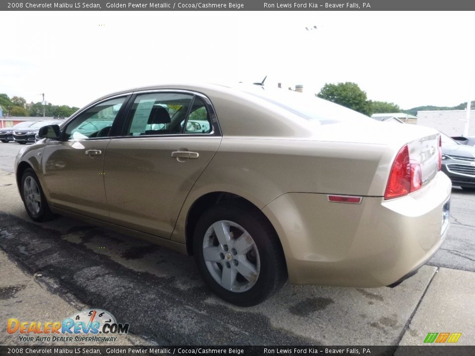 2008 Chevrolet Malibu LS Sedan Golden Pewter Metallic / Cocoa/Cashmere Beige Photo #5