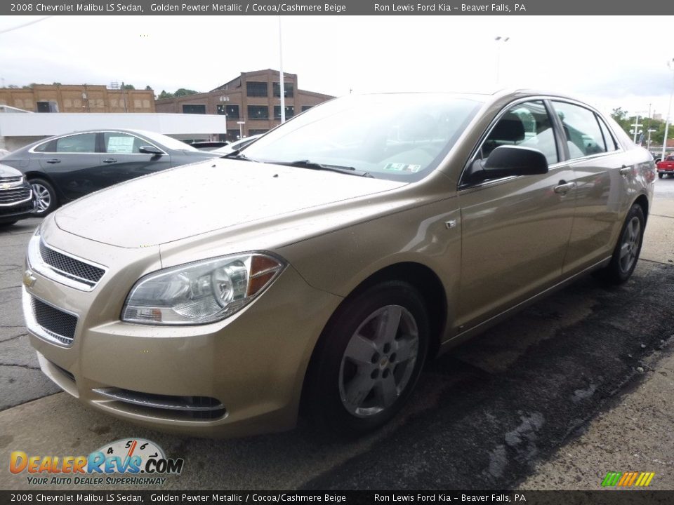 2008 Chevrolet Malibu LS Sedan Golden Pewter Metallic / Cocoa/Cashmere Beige Photo #7
