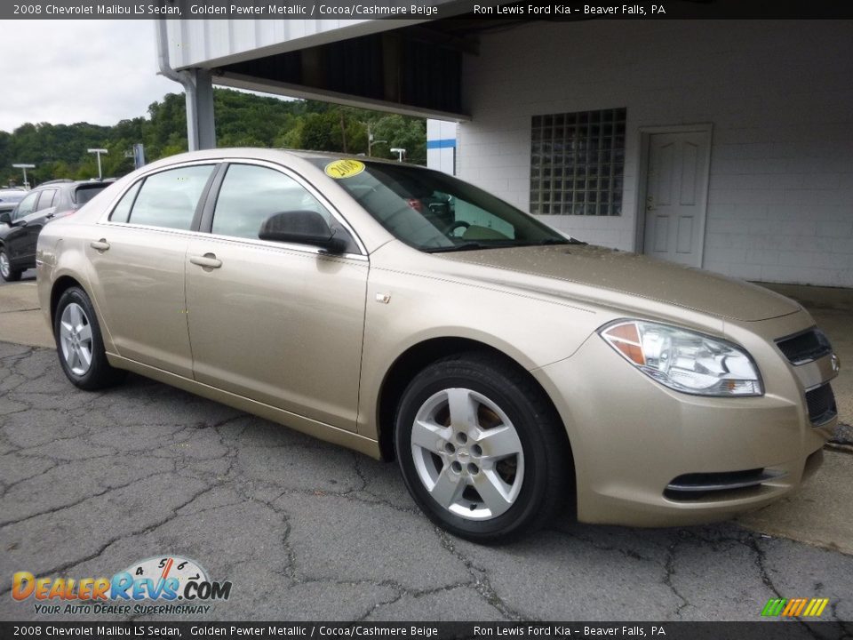 2008 Chevrolet Malibu LS Sedan Golden Pewter Metallic / Cocoa/Cashmere Beige Photo #9