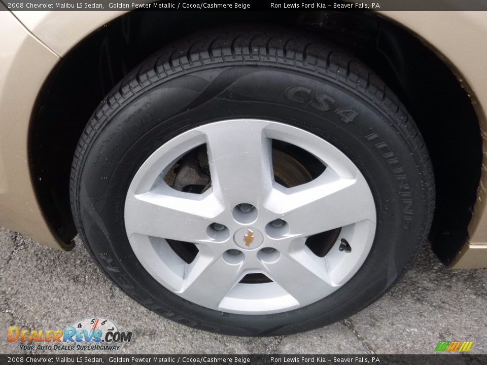 2008 Chevrolet Malibu LS Sedan Golden Pewter Metallic / Cocoa/Cashmere Beige Photo #10