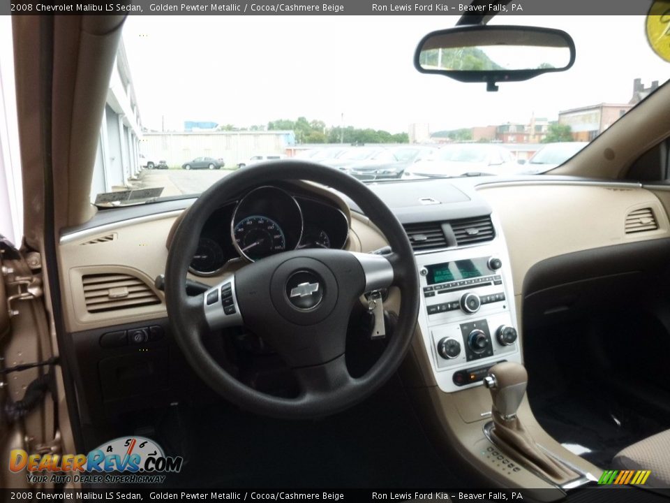 2008 Chevrolet Malibu LS Sedan Golden Pewter Metallic / Cocoa/Cashmere Beige Photo #13