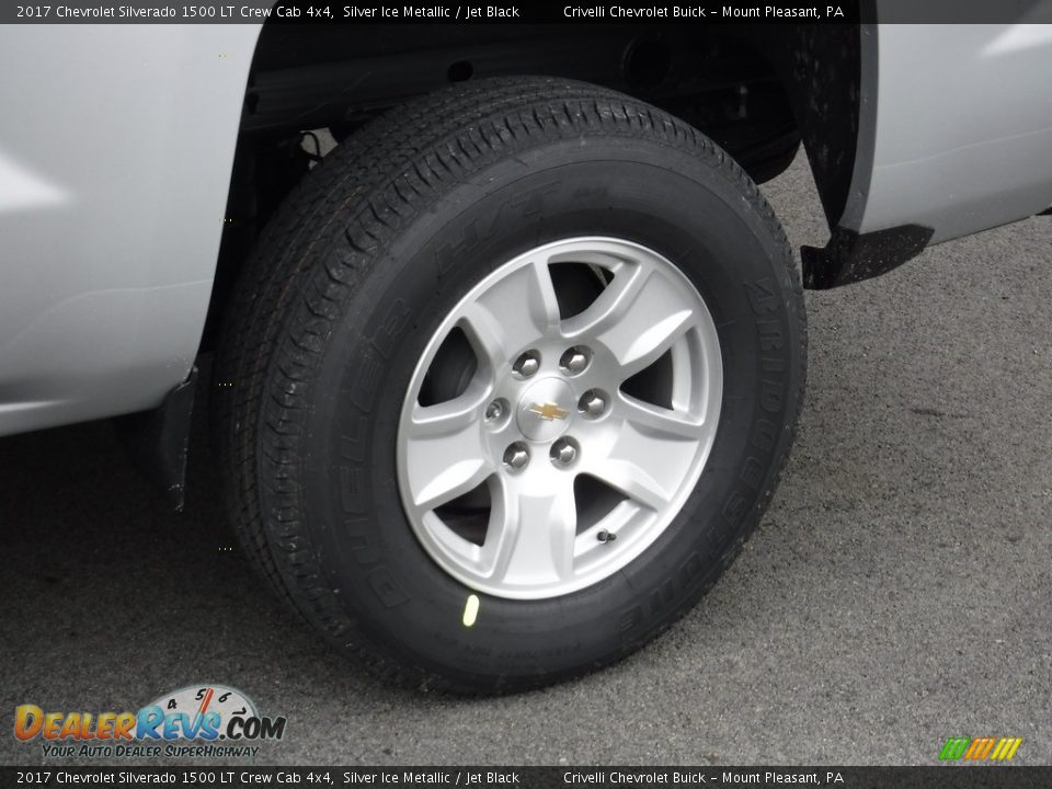 2017 Chevrolet Silverado 1500 LT Crew Cab 4x4 Silver Ice Metallic / Jet Black Photo #3