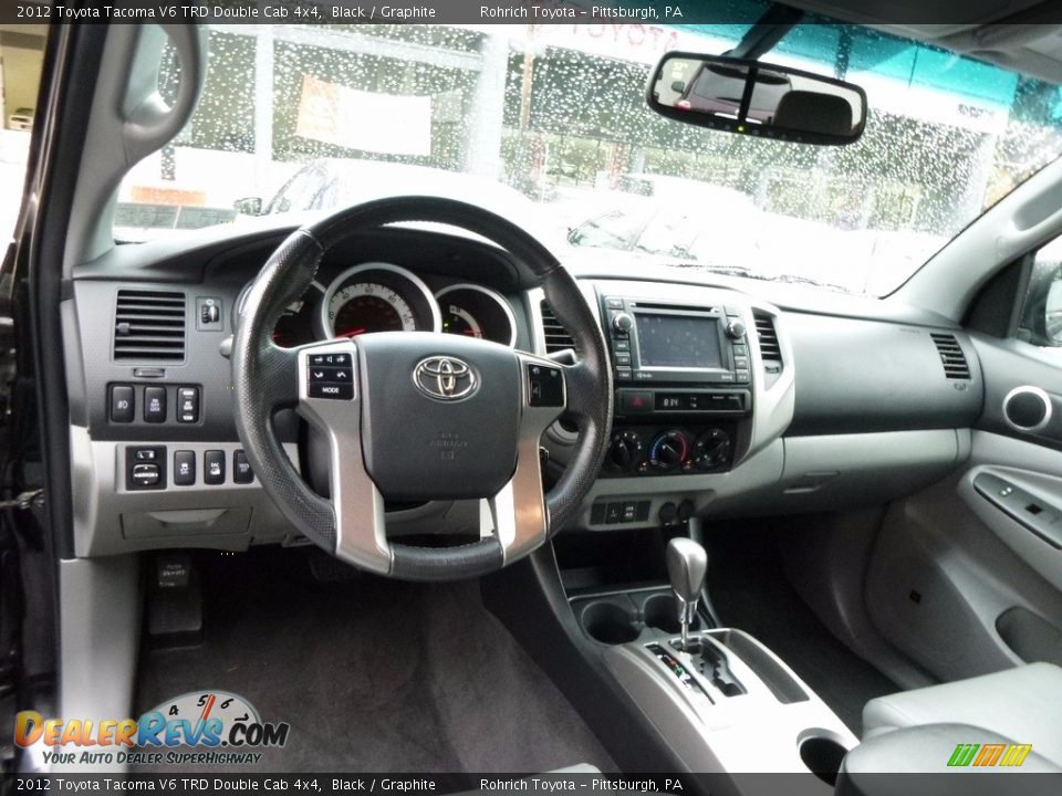 2012 Toyota Tacoma V6 TRD Double Cab 4x4 Black / Graphite Photo #7