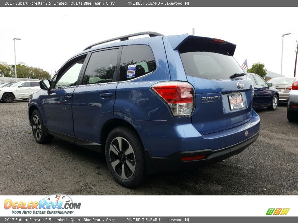 2017 Subaru Forester 2.5i Limited Quartz Blue Pearl / Gray Photo #4