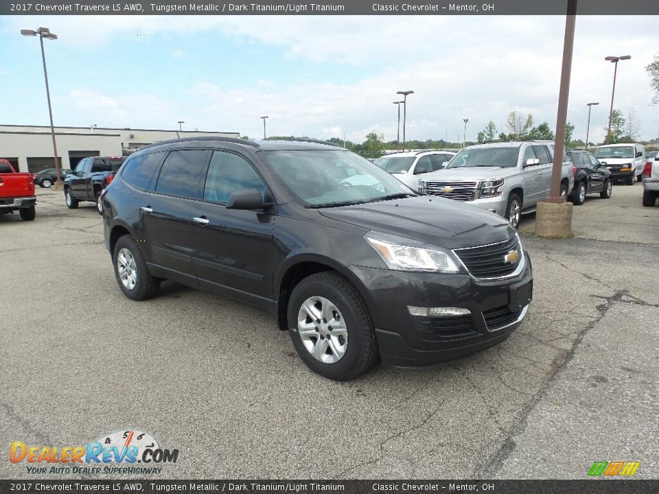 2017 Chevrolet Traverse LS AWD Tungsten Metallic / Dark Titanium/Light Titanium Photo #3