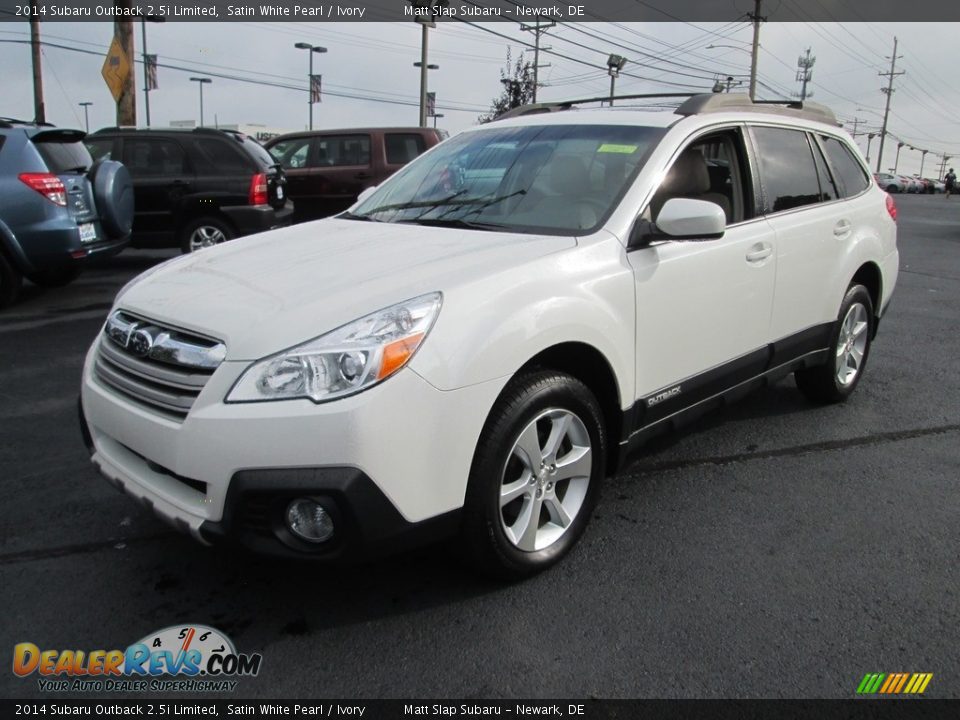 2014 Subaru Outback 2.5i Limited Satin White Pearl / Ivory Photo #2