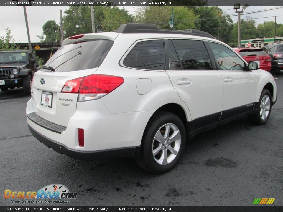 2014 Subaru Outback 2.5i Limited Satin White Pearl / Ivory Photo #6