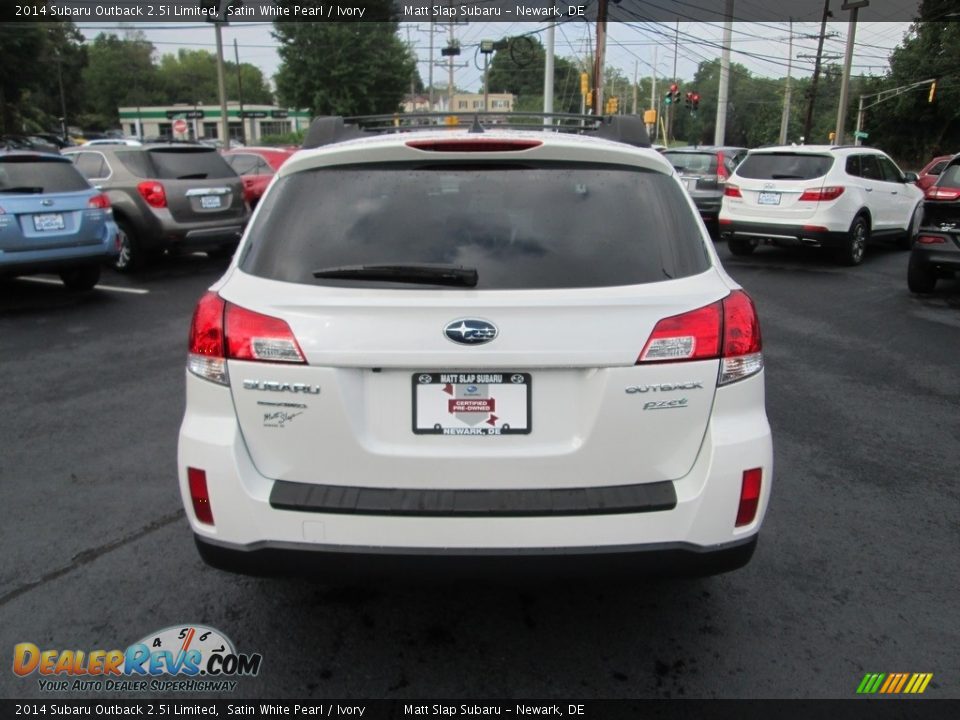 2014 Subaru Outback 2.5i Limited Satin White Pearl / Ivory Photo #7