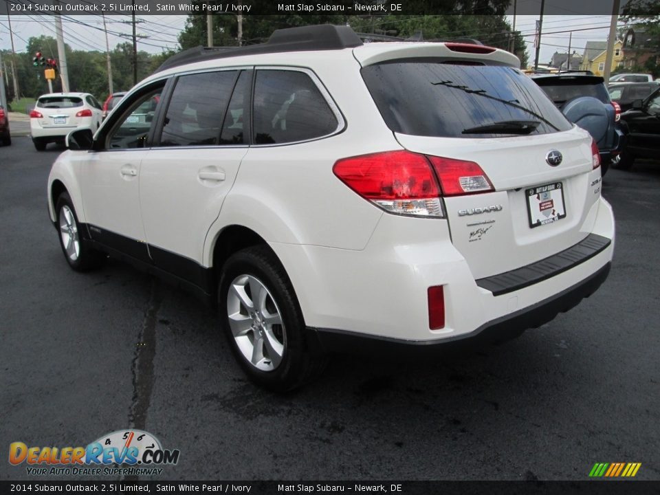 2014 Subaru Outback 2.5i Limited Satin White Pearl / Ivory Photo #8