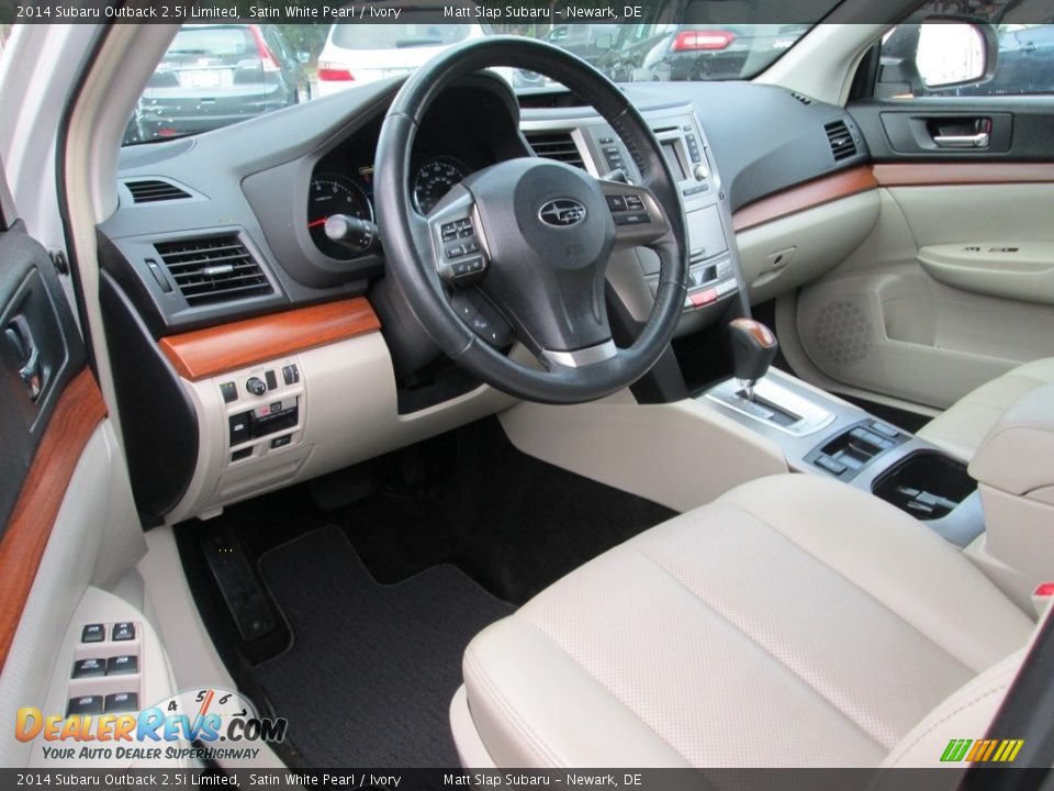 2014 Subaru Outback 2.5i Limited Satin White Pearl / Ivory Photo #11